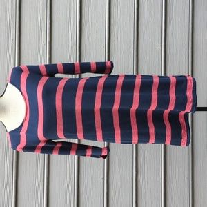 Gap 3/4 Sleeve Striped T-Shirt Shift Dress